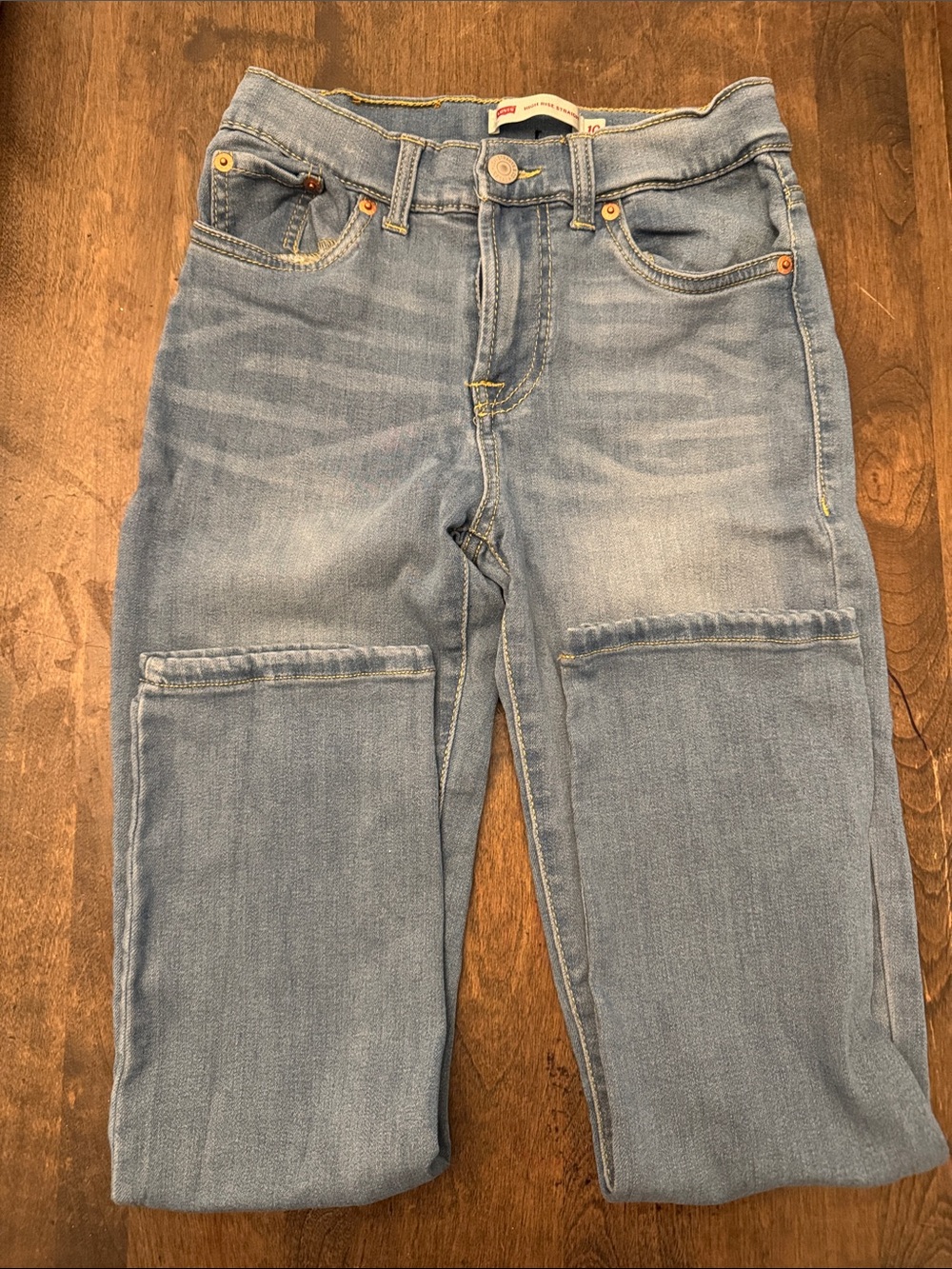 Levi's Light Blue Boyfriend Jeans with Knee Patch Detail